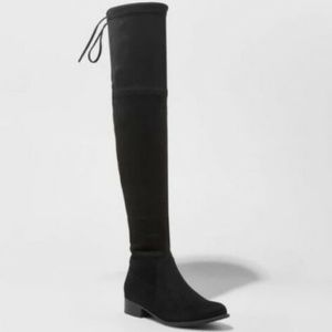 NEW Women's Micro-suede Over the Knee Boots ~Black